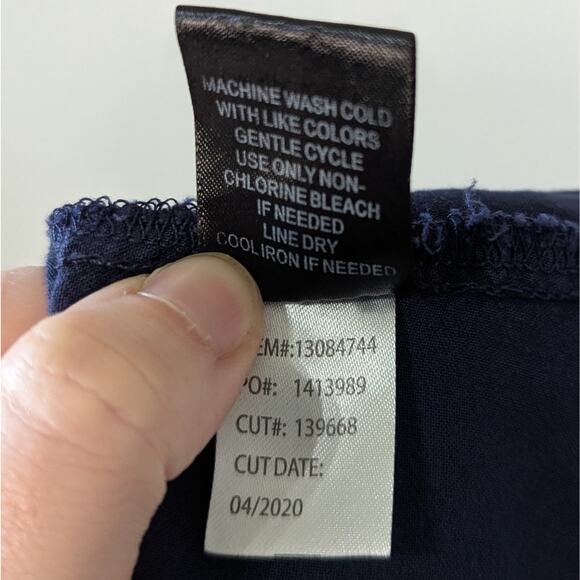 Torrid Navy Blue "Peacoat" Midi Challis Button-Front Skirt Size 2 (2X 18-20) - Picture 6 of 7